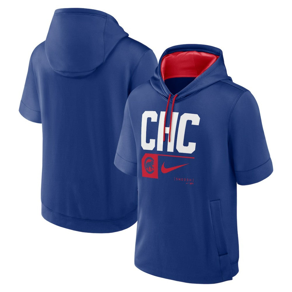 MLB Chicago Cubs Nike Tri Code Lockup Short Sleeve Pullover Hoodie