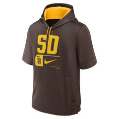 MLB San Diego Padres Nike Tri Code Lockup Short Sleeve Pullover Hoodie