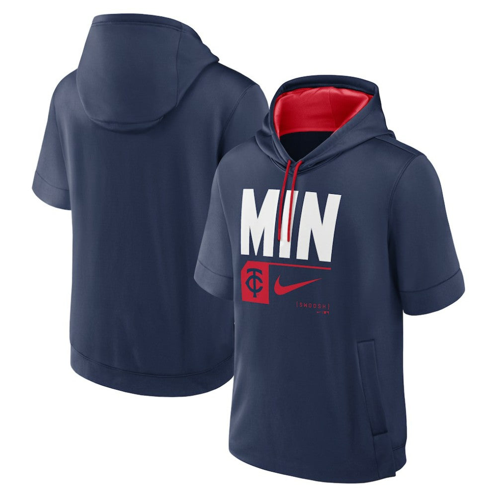 MLB Minnesota Twins Nike Tri Code Lockup Short Sleeve Pullover Hoodie