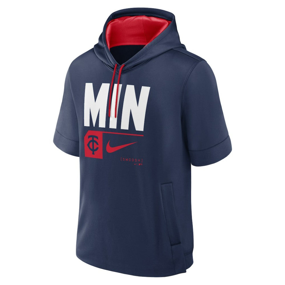 MLB Minnesota Twins Nike Tri Code Lockup Short Sleeve Pullover Hoodie