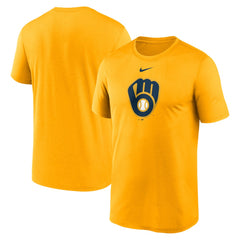 MLB Milwaukee Brewers Nike Legend Fuse Large Logo Dri-FIT T-Shirt