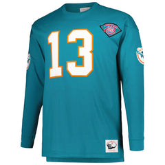 Dan Marino  Big & Tall Cut & Sew Player Name & Number Long Sleeve T-Shirt - Miami Dolphins