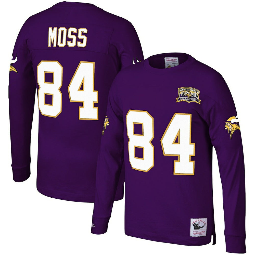 Randy Moss  Big & Tall Retired Player Name & Number Long Sleeve Top - Minnesota Vikings