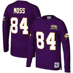 Randy Moss  Big & Tall Retired Player Name & Number Long Sleeve Top - Minnesota Vikings