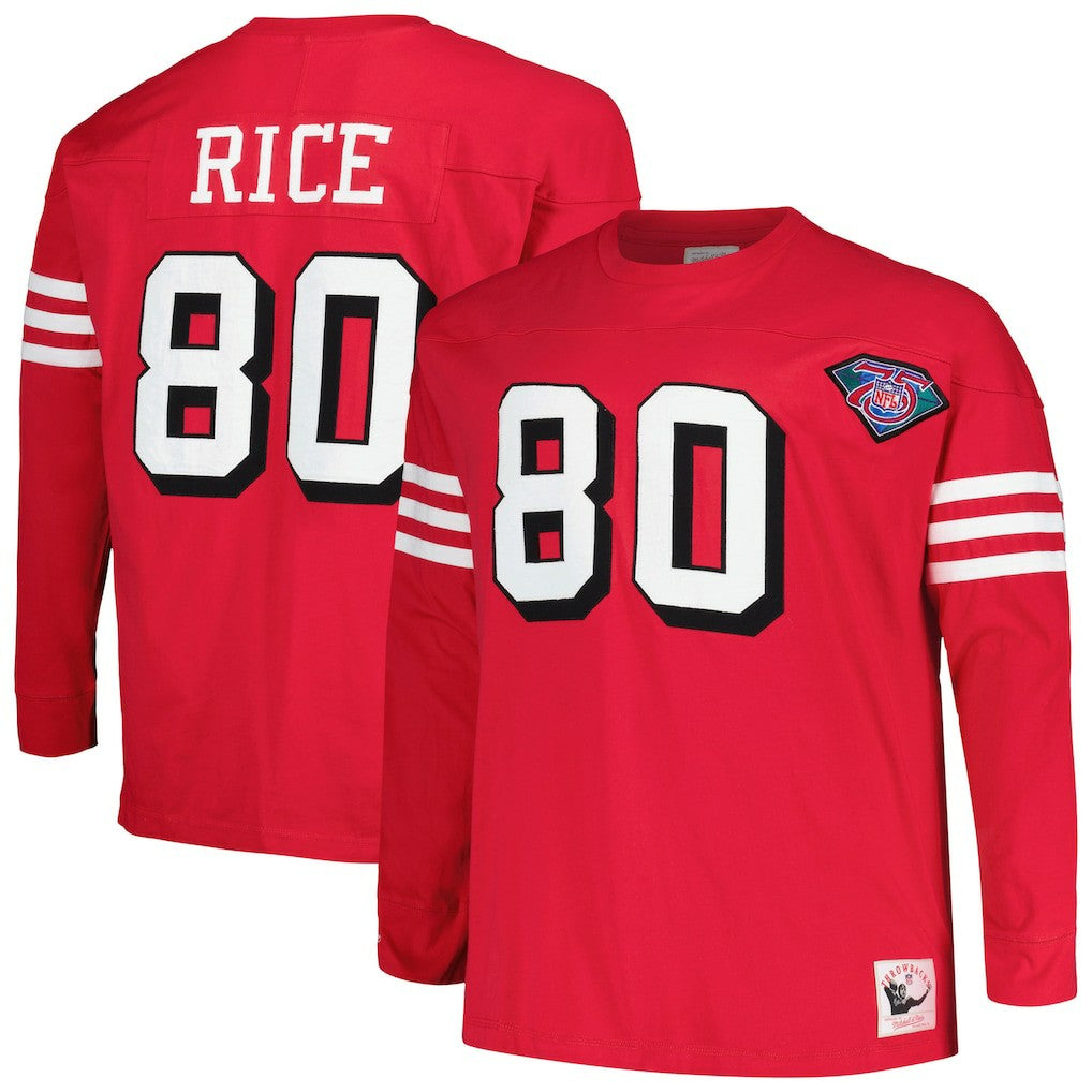 Jerry Rice  Big & Tall Cut & Sew Player Name & Number Long Sleeve T-Shirt - San Francisco 49ers