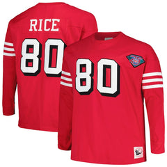 Jerry Rice  Big & Tall Cut & Sew Player Name & Number Long Sleeve T-Shirt - San Francisco 49ers