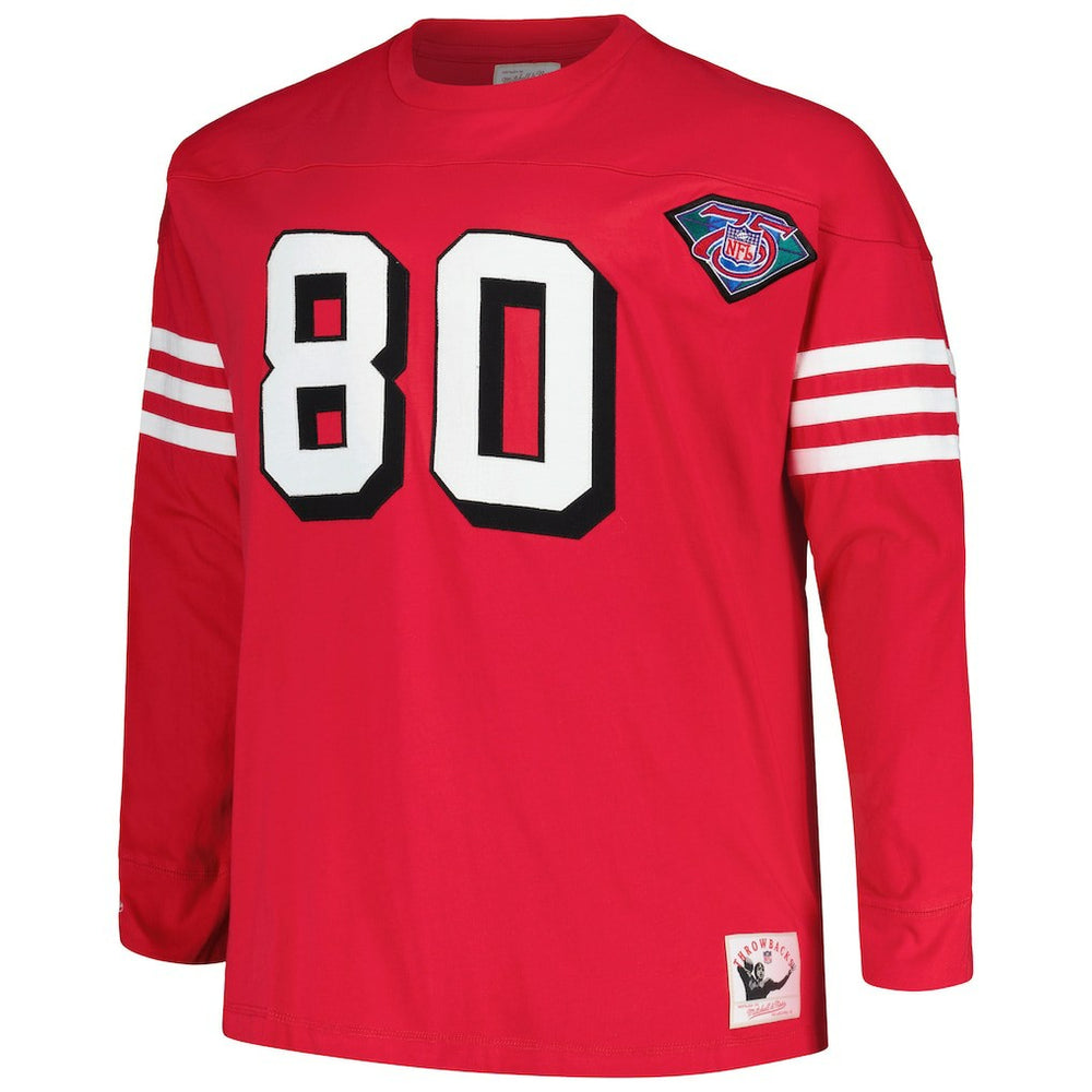 Jerry Rice  Big & Tall Cut & Sew Player Name & Number Long Sleeve T-Shirt - San Francisco 49ers