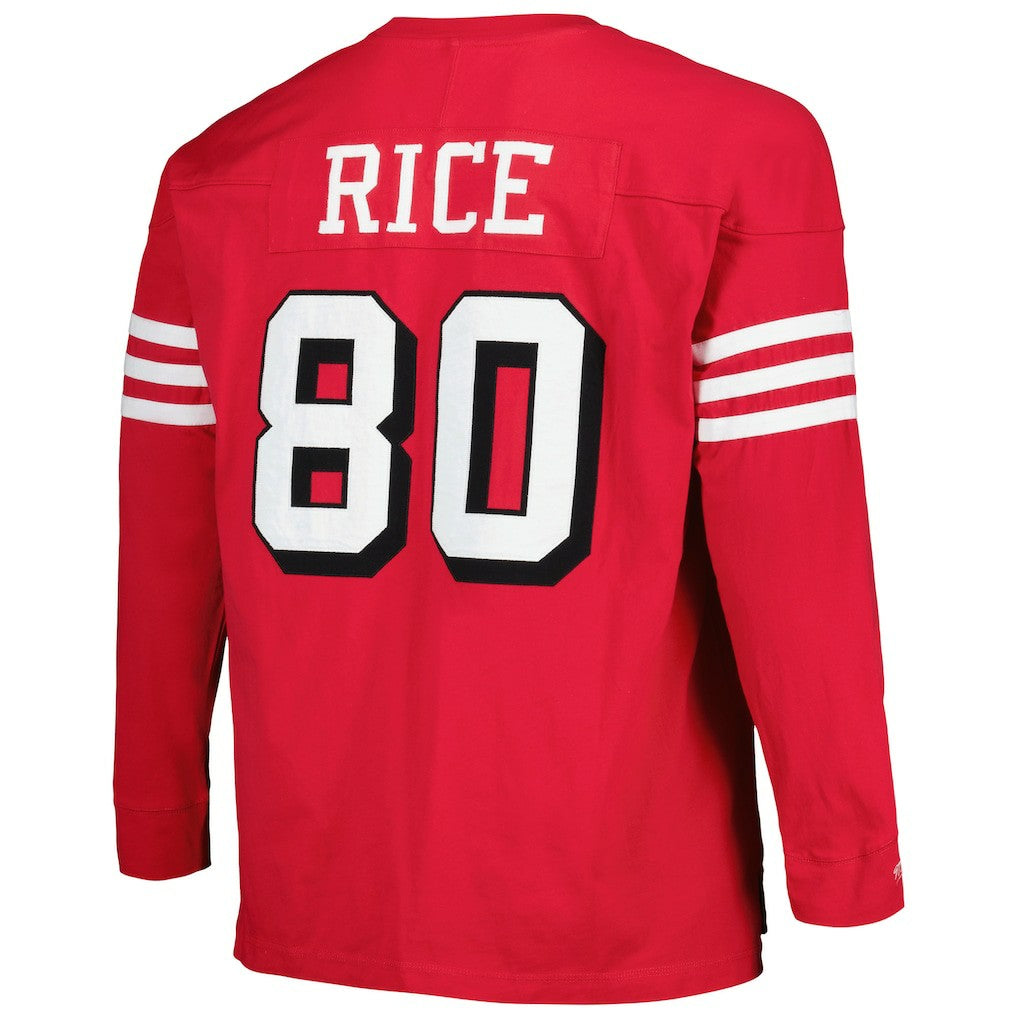 Jerry Rice  Big & Tall Cut & Sew Player Name & Number Long Sleeve T-Shirt - San Francisco 49ers