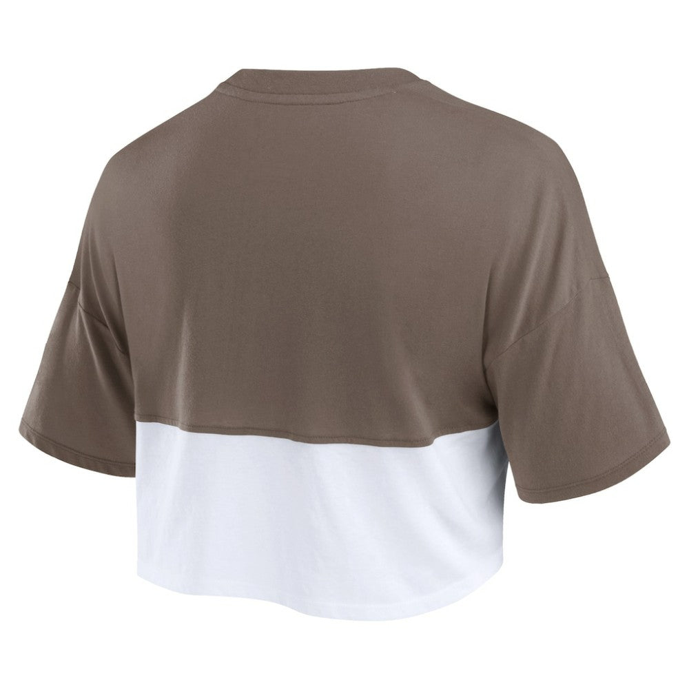 MLB San Diego Padres Fanatics Women's Color Split Boxy Cropped T-Shirt