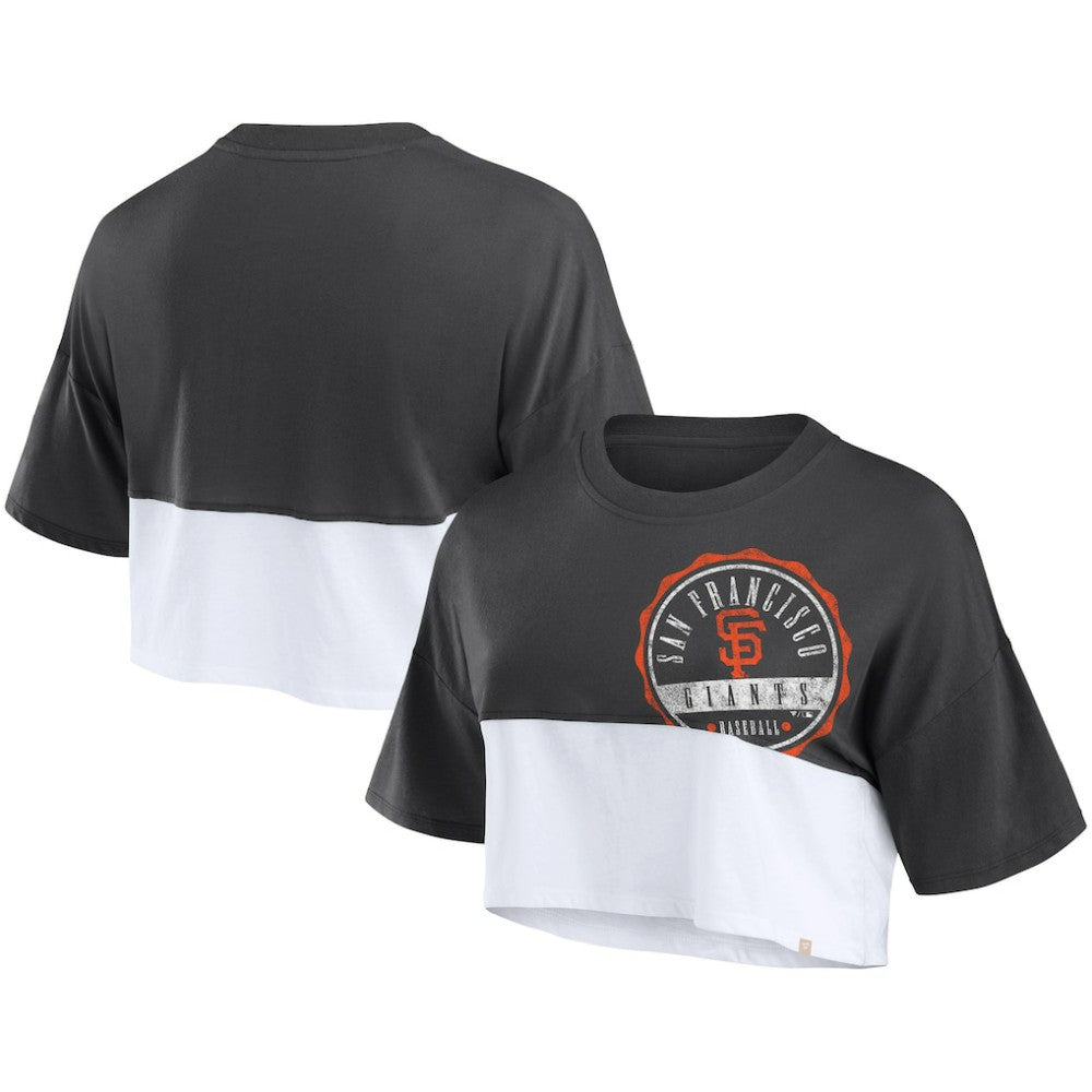 MLB San Francisco Giants Fanatics Women's Color Split Boxy Cropped T-Shirt