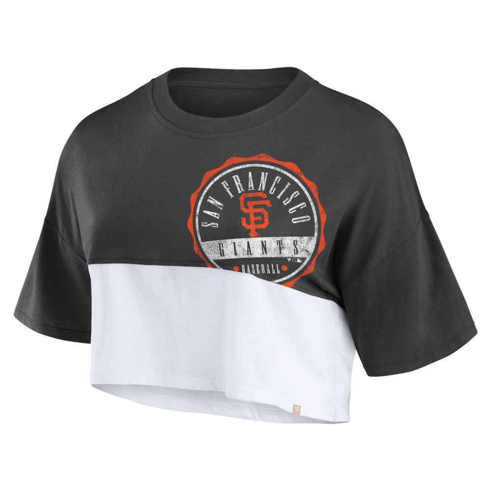 MLB San Francisco Giants Fanatics Women's Color Split Boxy Cropped T-Shirt