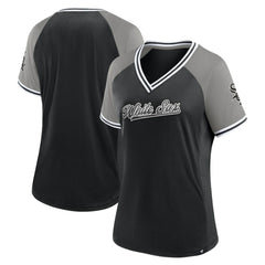 MLB Chicago White Sox Fanatics Women's Glitz & Glam League Diva Raglan V-Neck T-Shirt
