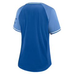 MLB Kansas City Royals Fanatics Women's Glitz & Glam League Diva Raglan V-Neck T-Shirt