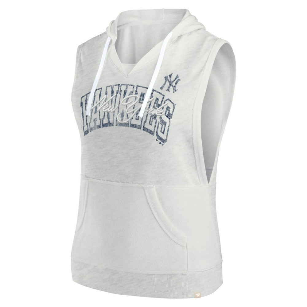 MLB New York Yankees Fanatics Women's Lounge Script Sleeveless Pullover Hoodie