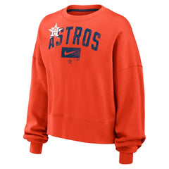 MLB Houston Astros Nike Women's Oversized Cropped Pullover Sweatshirt