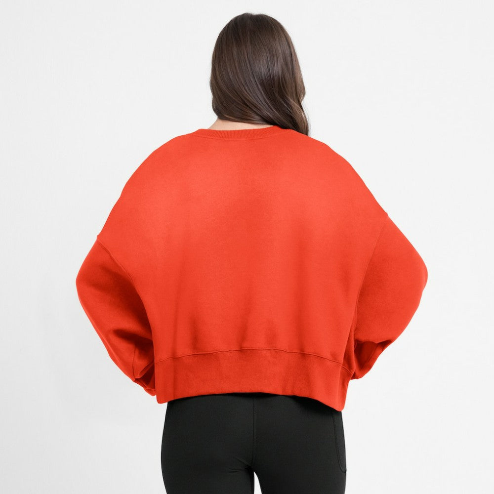 MLB Houston Astros Nike Women's Oversized Cropped Pullover Sweatshirt