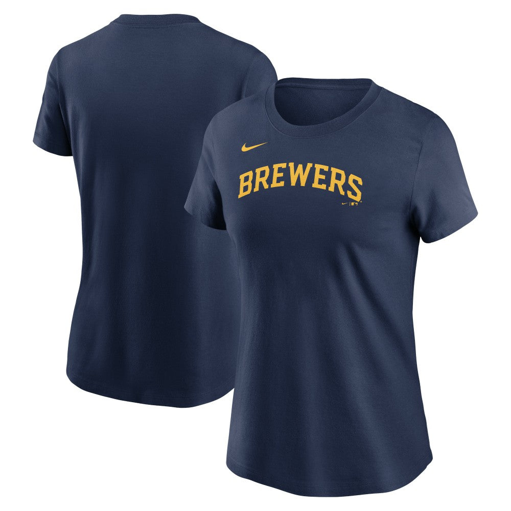 MLB Milwaukee Brewers Nike Women's Wordmark T-Shirt