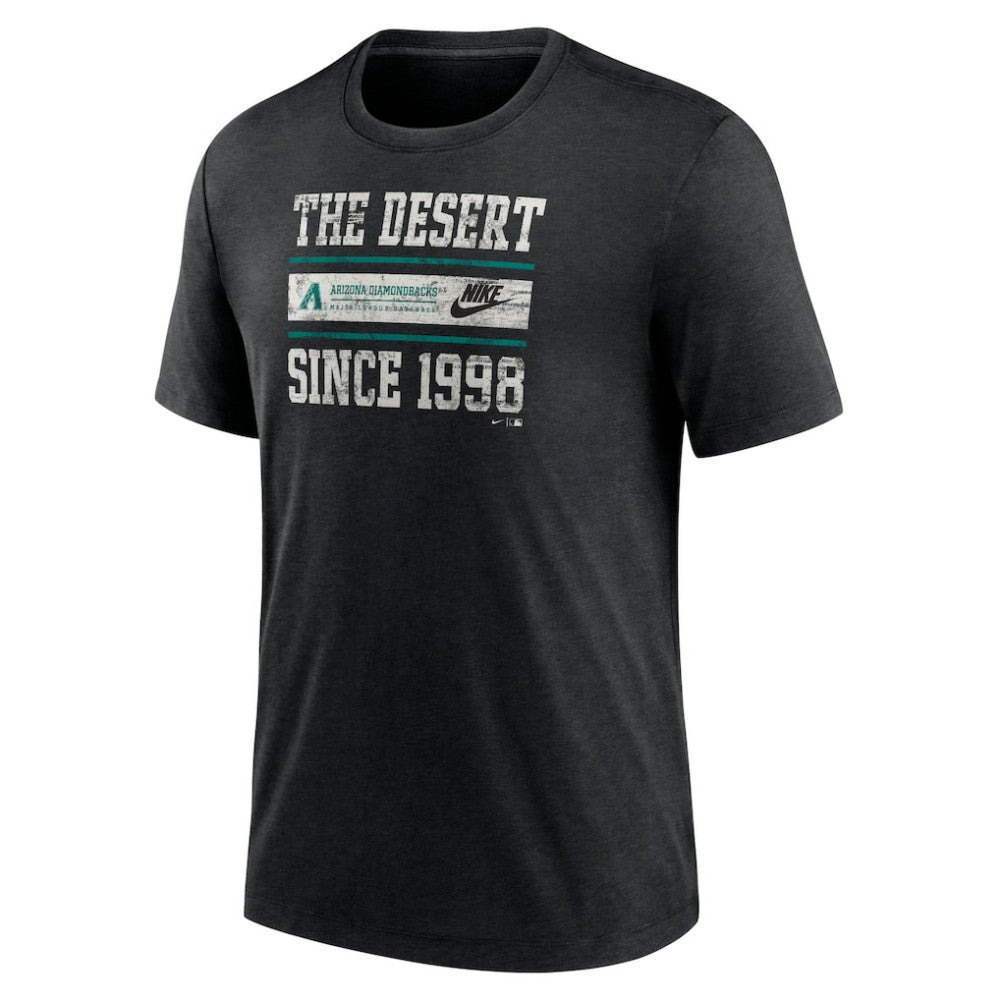 MLB Arizona Diamondbacks Nike Cooperstown Collection Local Stack Tri-Blend T-Shirt