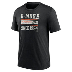 MLB Baltimore Orioles Nike Cooperstown Collection Local Stack Tri-Blend T-Shirt