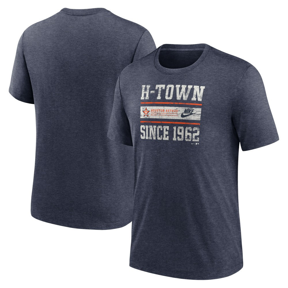 MLB Houston Astros Nike Cooperstown Collection Local Stack Tri-Blend T-Shirt