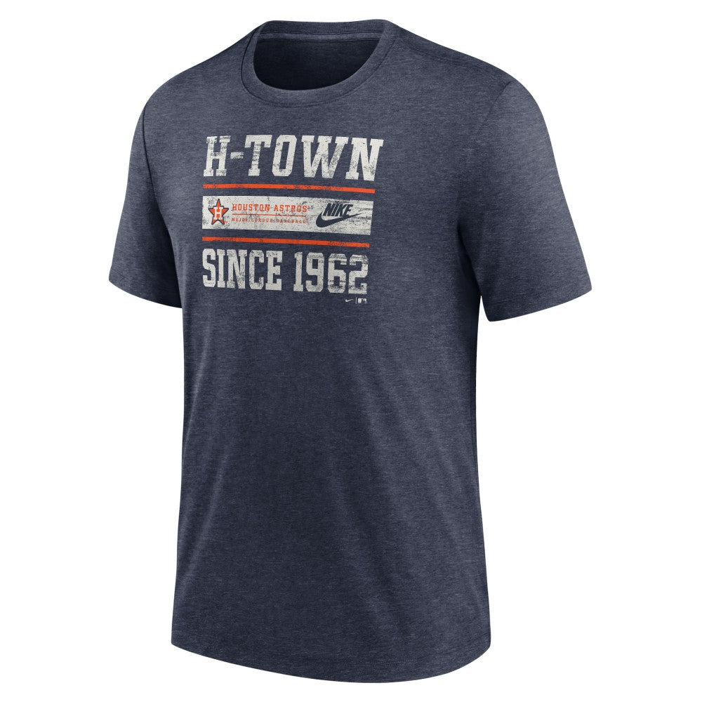 MLB Houston Astros Nike Cooperstown Collection Local Stack Tri-Blend T-Shirt