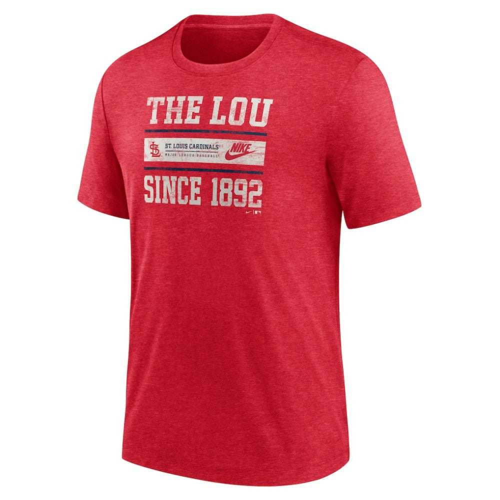MLB St. Louis Cardinals Nike Cooperstown Collection Local Stack Tri-Blend T-Shirt