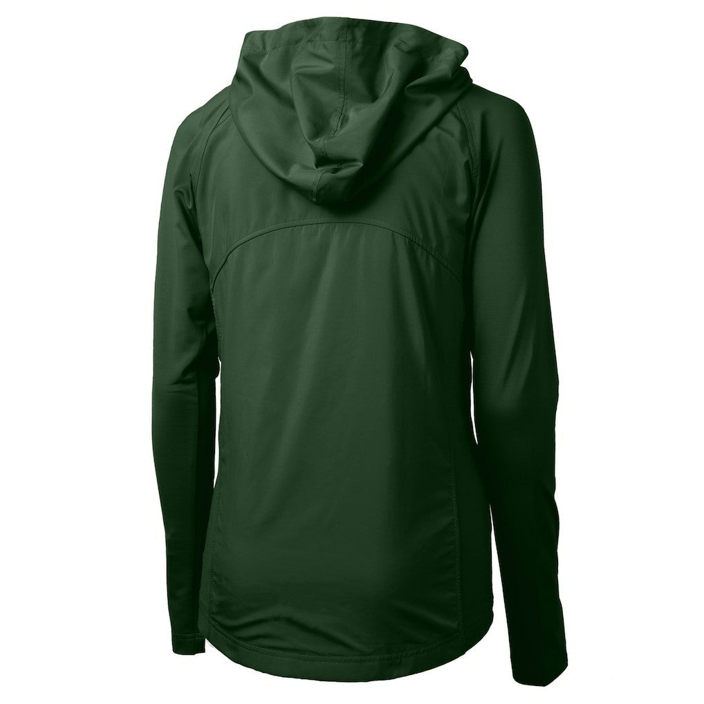 Cutter & Buck Women's Gridiron Classics Logo Adapt Eco Knit Hybrid Recycled Full-Zip Hoodie - Philadelphia Eagles
