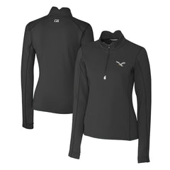 Cutter & Buck Women's Gridiron Classics Logo DryTec Traverse Stretch Quarter-Zip Pullover Top - Philadelphia Eagles