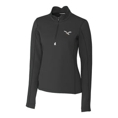 Cutter & Buck Women's Gridiron Classics Logo DryTec Traverse Stretch Quarter-Zip Pullover Top - Philadelphia Eagles