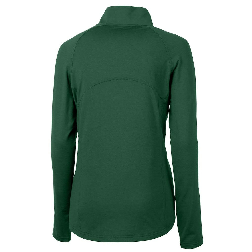 Cutter & Buck Women's Gridiron Classics Logo Adapt Eco Knit Stretch Recycled Half-Zip Pullover Top - Philadelphia Eagles