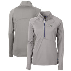 Cutter & Buck Women's Gridiron Classics Logo Adapt Eco Knit Stretch Recycled Half-Zip Pullover Top - Philadelphia Eagles