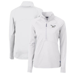 Cutter & Buck Women's Gridiron Classics Logo Adapt Eco Knit Stretch Recycled Half-Zip Pullover Top - Philadelphia Eagles