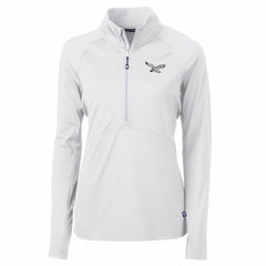 Cutter & Buck Women's Gridiron Classics Logo Adapt Eco Knit Stretch Recycled Half-Zip Pullover Top - Philadelphia Eagles