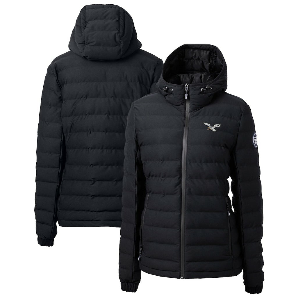 Cutter & Buck Women's Gridiron Classics Logo Mission Ridge Repreve Eco Insulated Full-Zip Puffer Jacket - Philadelphia Eagles