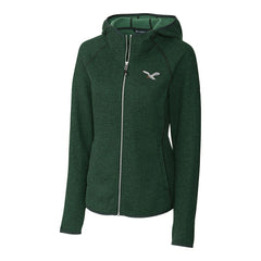 Cutter & Buck Women's Gridiron Classics Logo Mainsail Sweater-Knit Full-Zip Hoodie - Philadelphia Eagles