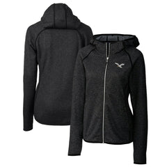Cutter & Buck Women's Gridiron Classics Logo Mainsail Sweater-Knit Full-Zip Hoodie - Philadelphia Eagles