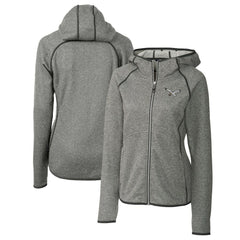 Cutter & Buck Women's Gridiron Classics Logo Mainsail Sweater-Knit Full-Zip Hoodie - Philadelphia Eagles
