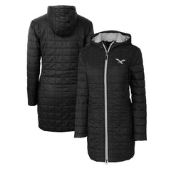 Cutter & Buck Women's Gridiron Classics Logo Rainier Primaloft Eco Insulated Hooded Long Coat - Philadelphia Eagles
