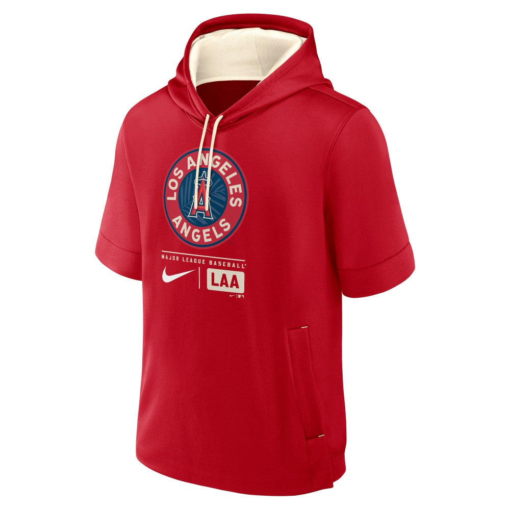 MLB Los Angeles Angels Nike City Connect Color Block Short Sleeve Pullover Hoodie