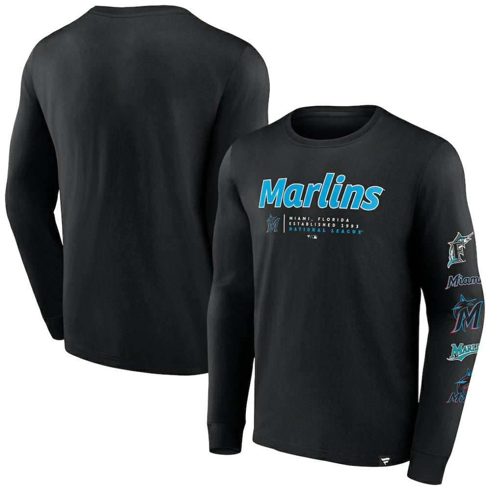 MLB Miami Marlins Fanatics Strike the Goal Long Sleeve T-Shirt