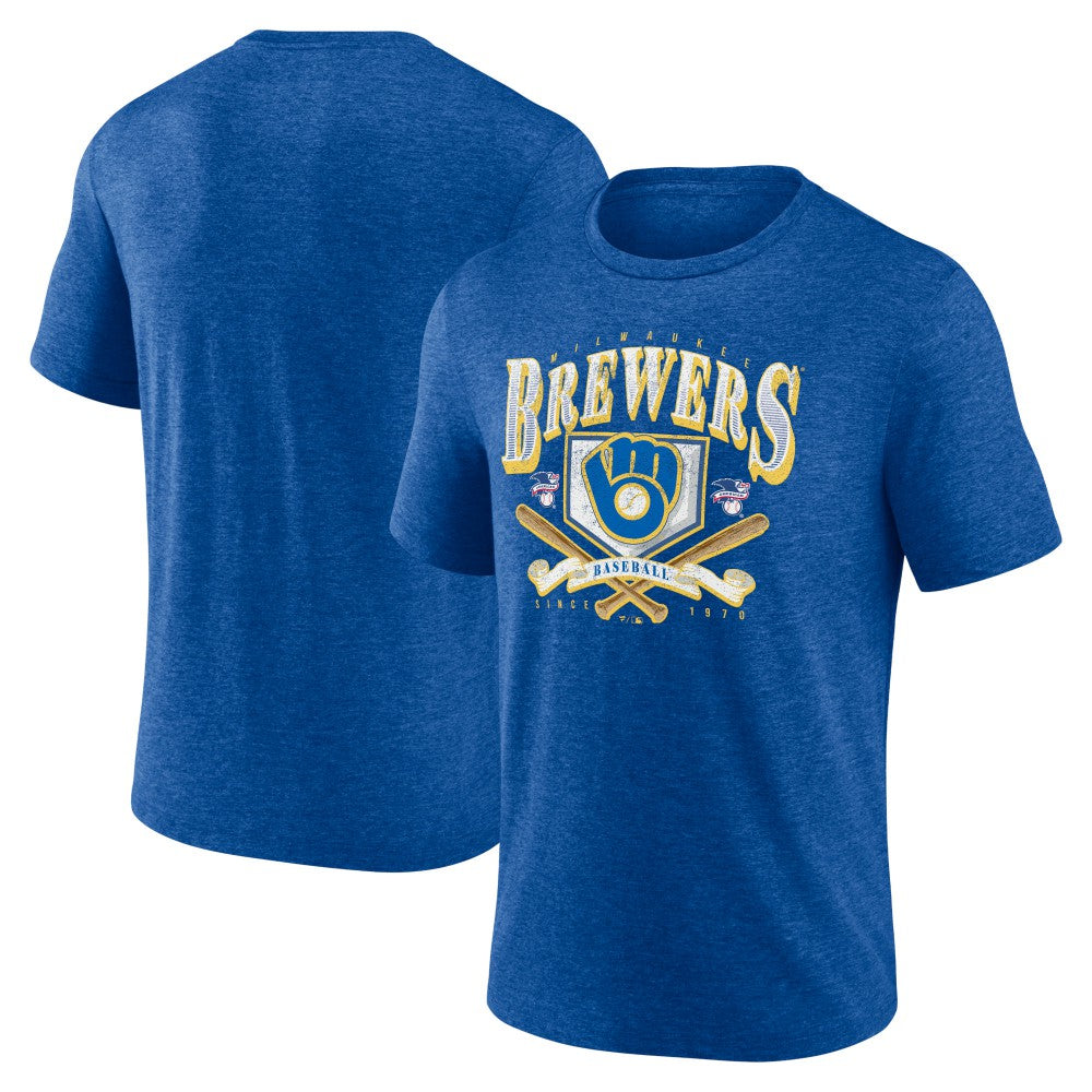 MLB Milwaukee Brewers Fanatics Home Team Tri-Blend T-Shirt