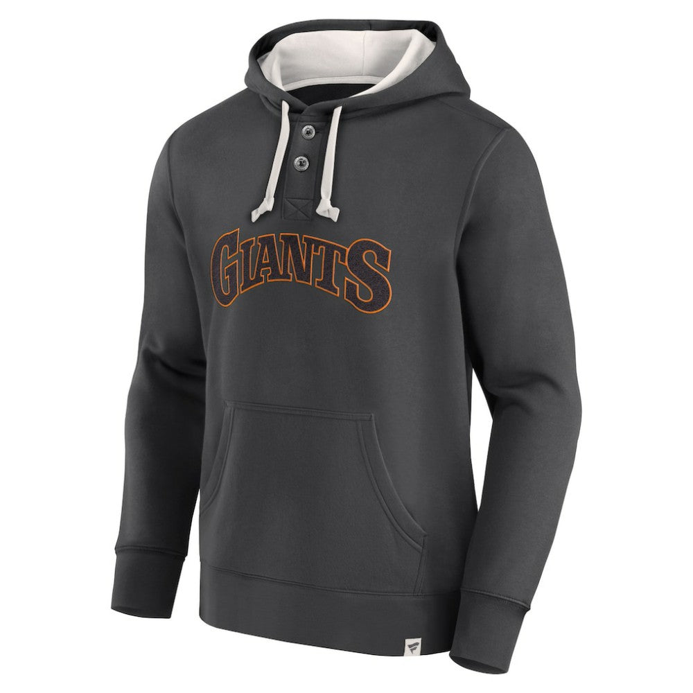 MLB Fanatics San Francisco Giants Black Plan for Adversity Henley Fleece Pullover Hoodie