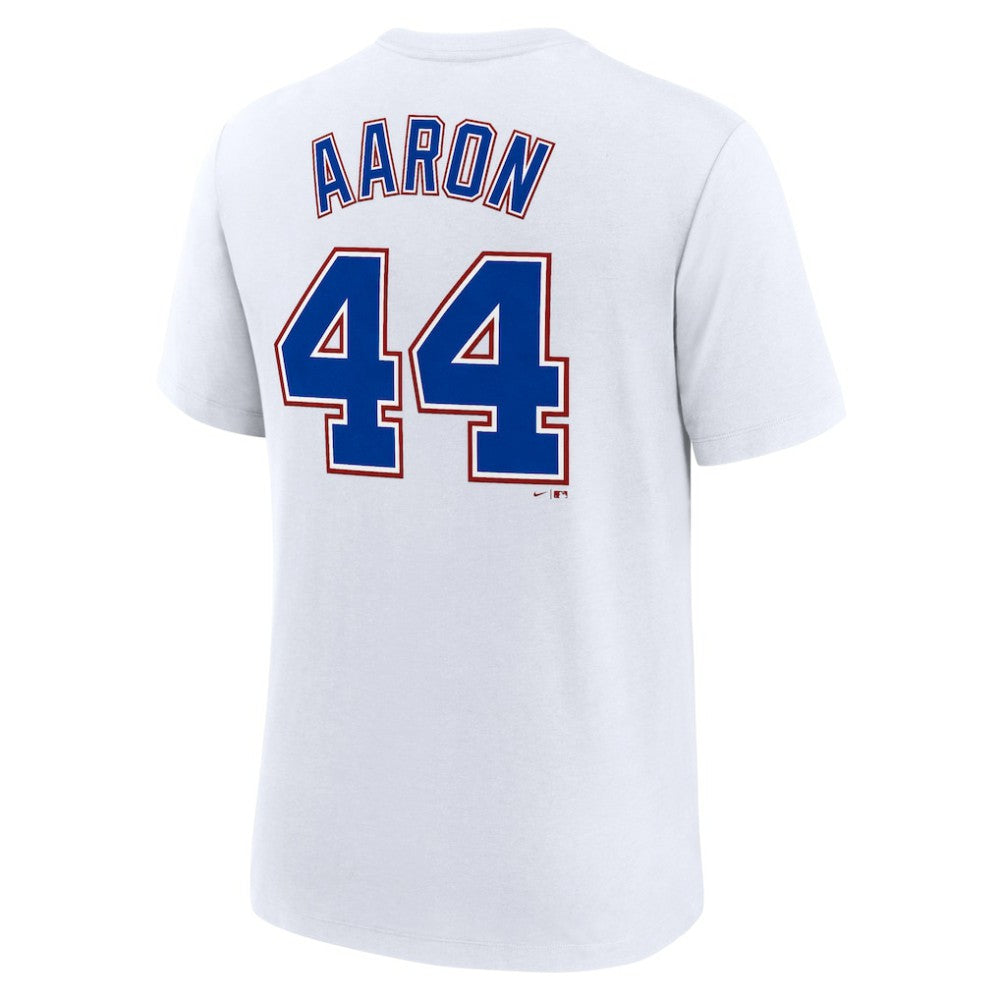 MLB Hank Aaron Atlanta Braves Nike Cooperstown Collection Tri-Blend Name & Number T-Shirt