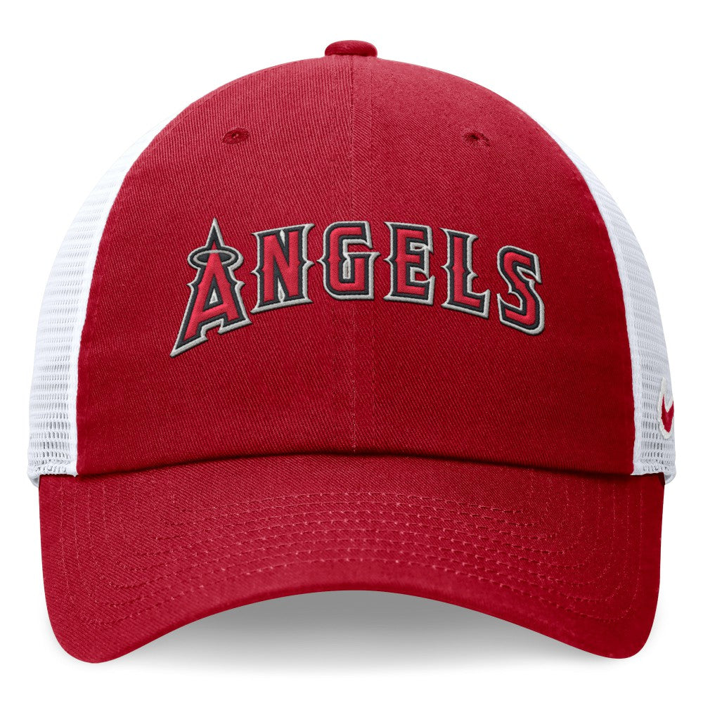 MLB Los Angeles Angels Nike Wordmark Adjustable Trucker Hat