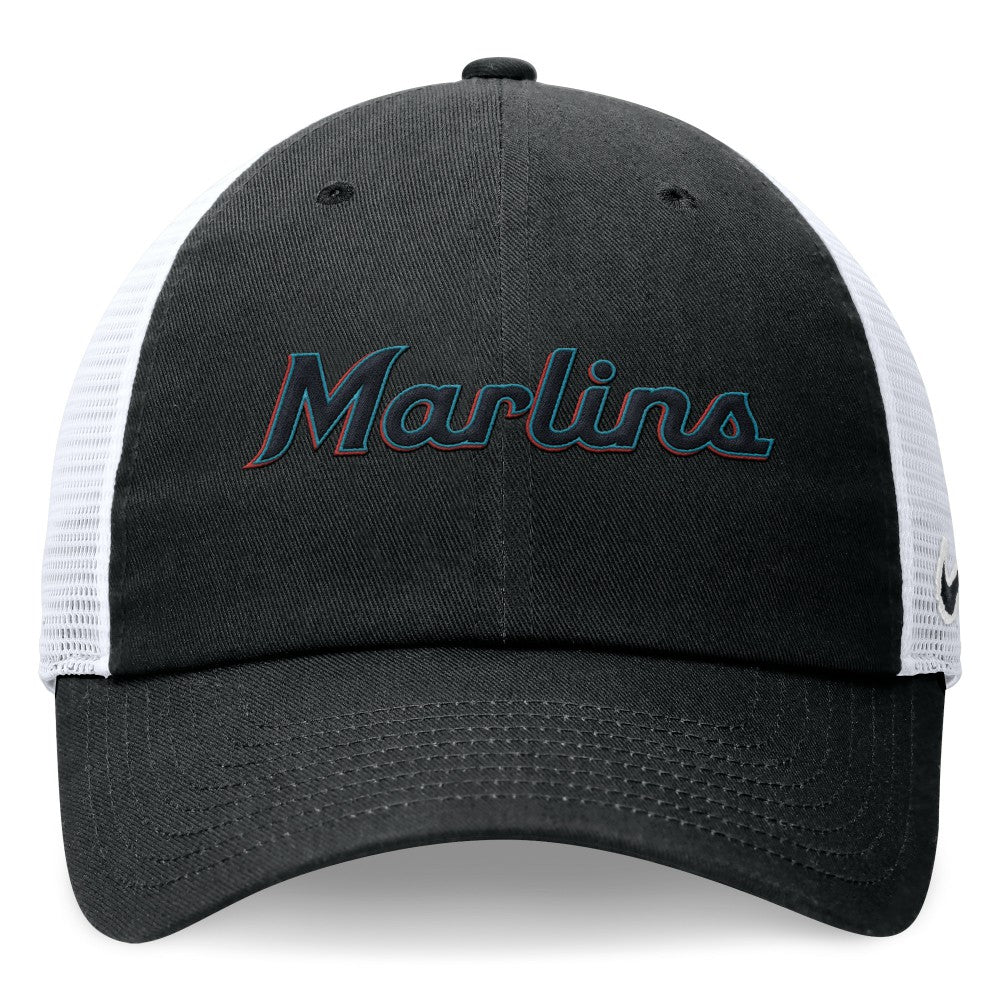 MLB Miami Marlins Nike Wordmark Adjustable Trucker Hat