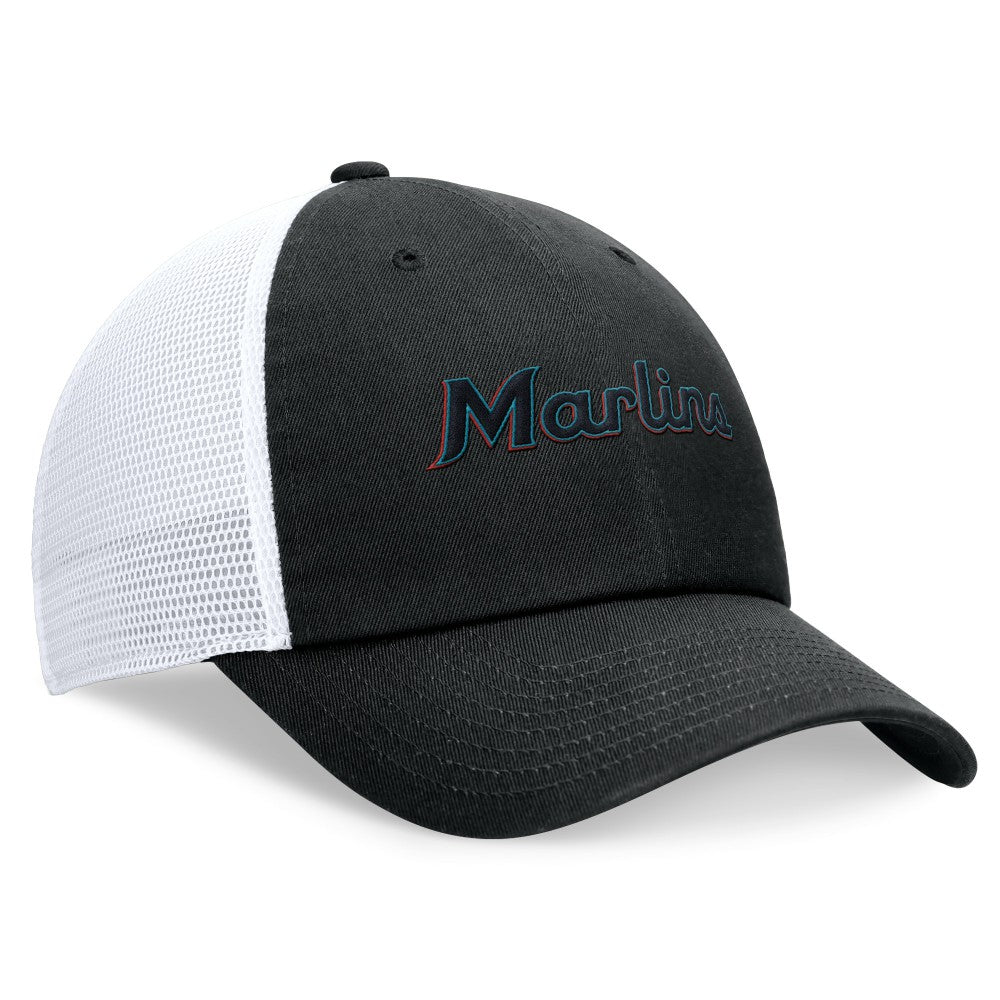 MLB Miami Marlins Nike Wordmark Adjustable Trucker Hat