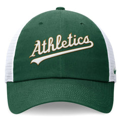 MLB Athletics Nike Wordmark Adjustable Trucker Hat