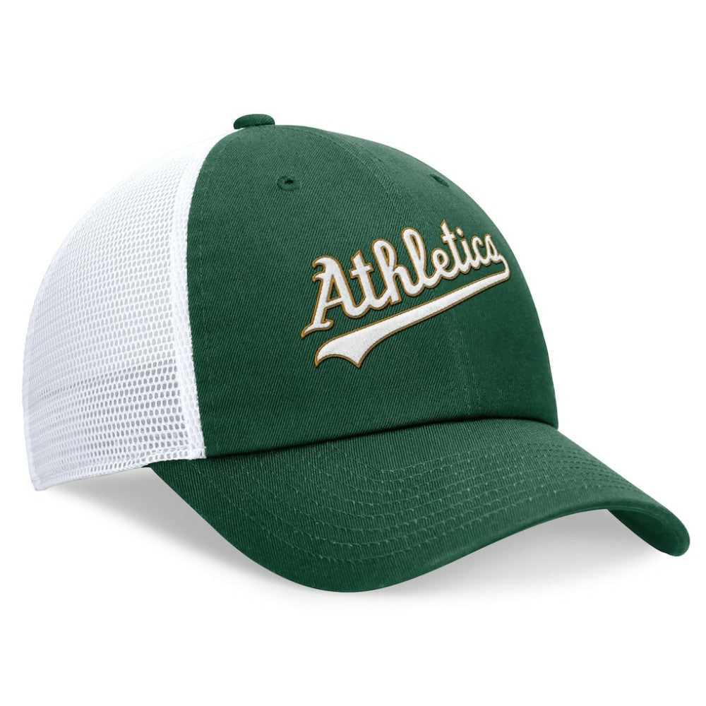 MLB Athletics Nike Wordmark Adjustable Trucker Hat