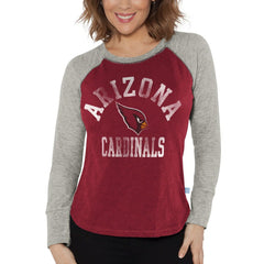 G-III 4Her by Carl Banks Women's Waffle Knit Raglan Long Sleeve T-Shirt - Arizona Cardinals