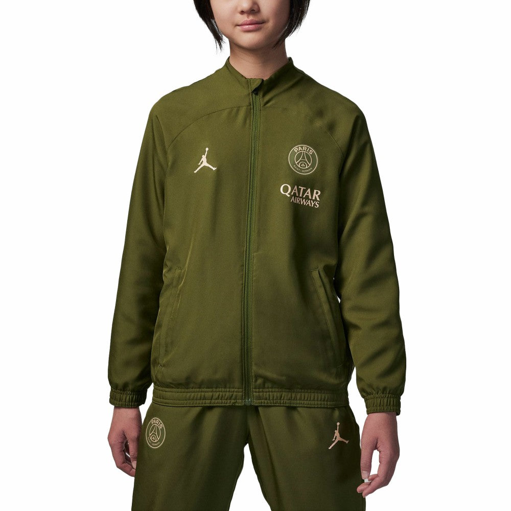 Paris Saint-Germain Jordan Brand Youth 2023/24 Strike Full-Zip Track Jacket - Jordan Olive